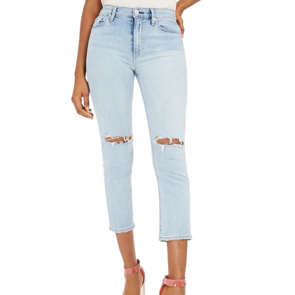 Hudson Barbara Straight Jeans Light Wash Distressed | Size 30